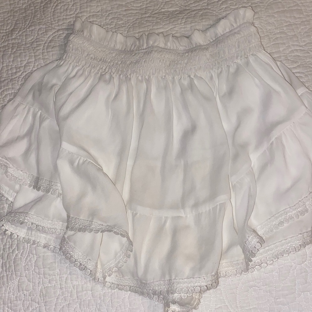 White ruffled skort Shein Small